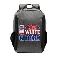 Retro Red White And Beer American Flag 4th Of July Drinking Vector Backpack