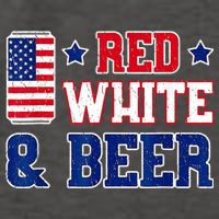 Retro Red White And Beer American Flag 4th Of July Drinking Vector Backpack