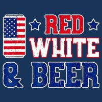 Retro Red White And Beer American Flag 4th Of July Drinking Infant Baby Jersey Bodysuit