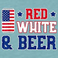 Retro Red White And Beer American Flag 4th Of July Drinking Sueded Cloud Jersey T-Shirt