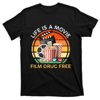 Red Ribbon Week Life Is A Movie Film Drug Free T-Shirt