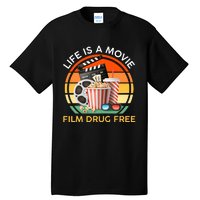 Red Ribbon Week Life Is A Movie Film Drug Free Tall T-Shirt