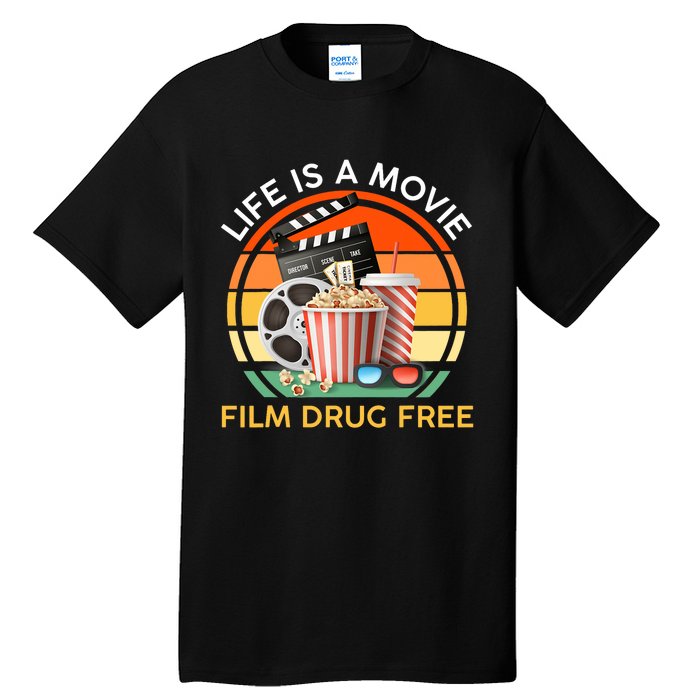 Red Ribbon Week Life Is A Movie Film Drug Free Tall T-Shirt