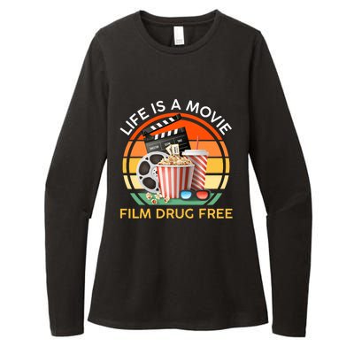 Red Ribbon Week Life Is A Movie Film Drug Free Womens CVC Long Sleeve Shirt