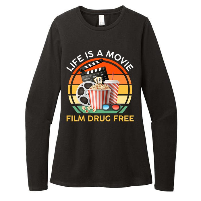 Red Ribbon Week Life Is A Movie Film Drug Free Womens CVC Long Sleeve Shirt