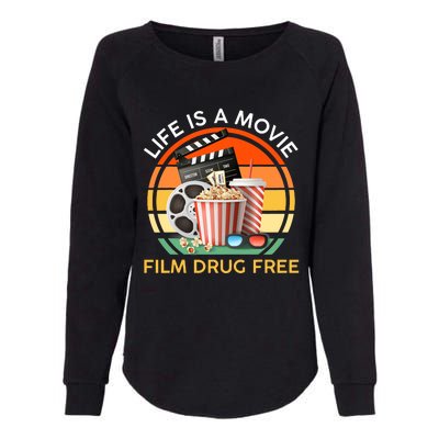 Red Ribbon Week Life Is A Movie Film Drug Free Womens California Wash Sweatshirt