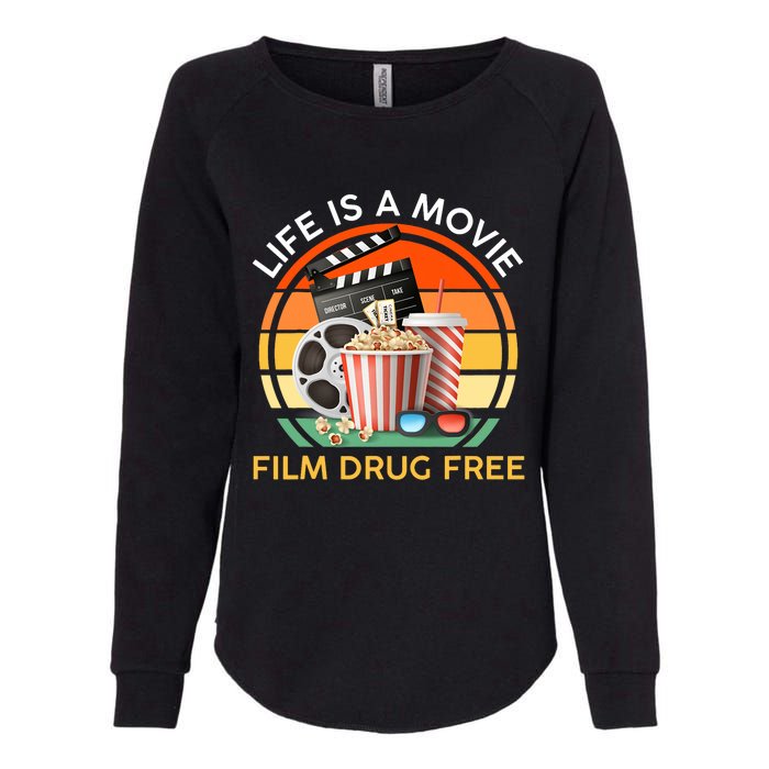 Red Ribbon Week Life Is A Movie Film Drug Free Womens California Wash Sweatshirt