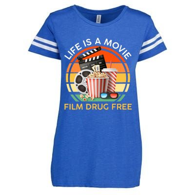 Red Ribbon Week Life Is A Movie Film Drug Free Enza Ladies Jersey Football T-Shirt