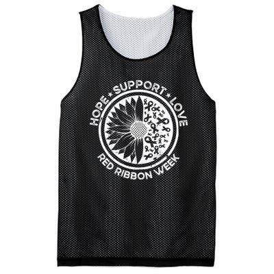 Red Ribbon Week Mesh Reversible Basketball Jersey Tank