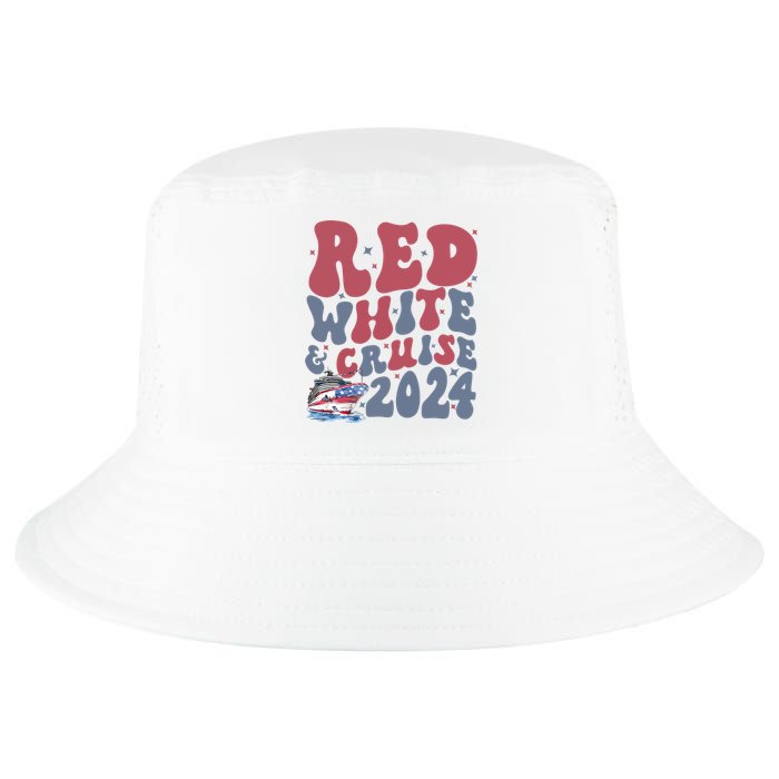 Retro Red White And Cruise Crusing Trip Vacation Cool Comfort Performance Bucket Hat