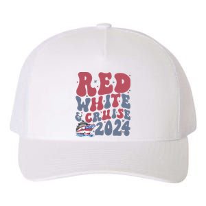 Retro Red White And Cruise Crusing Trip Vacation Yupoong Adult 5-Panel Trucker Hat