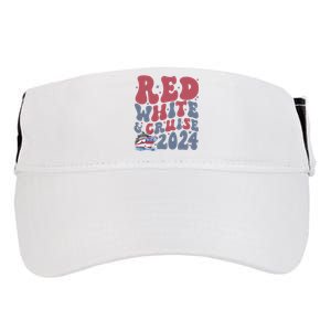 Retro Red White And Cruise Crusing Trip Vacation Adult Drive Performance Visor