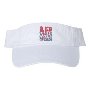 Retro Red White And Cruise Crusing Trip Vacation Valucap Bio-Washed Visor