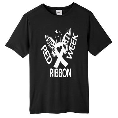 Red Ribbon Week Butterfly We Wear Red Ribbon Week Awareness Tall Fusion ChromaSoft Performance T-Shirt