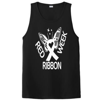 Red Ribbon Week Butterfly We Wear Red Ribbon Week Awareness PosiCharge Competitor Tank