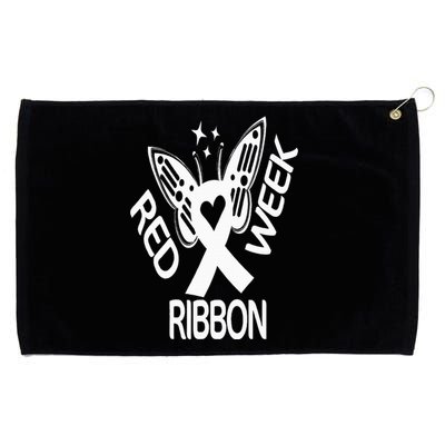 Red Ribbon Week Butterfly We Wear Red Ribbon Week Awareness Grommeted Golf Towel