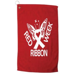 Red Ribbon Week Butterfly We Wear Red Ribbon Week Awareness Platinum Collection Golf Towel