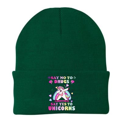 Red Ribbon Week Say No Drugs Say Yes to Unicorns Knit Cap Winter Beanie