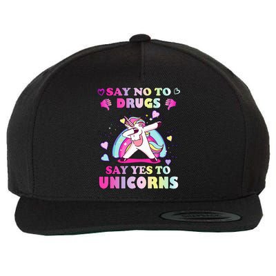 Red Ribbon Week Say No Drugs Say Yes to Unicorns Wool Snapback Cap