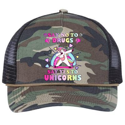 Red Ribbon Week Say No Drugs Say Yes to Unicorns Retro Rope Trucker Hat Cap