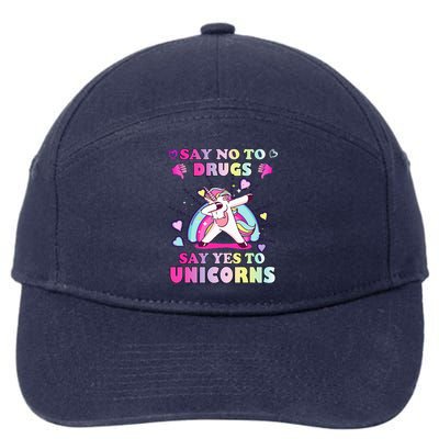 Red Ribbon Week Say No Drugs Say Yes to Unicorns 7-Panel Snapback Hat