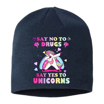 Red Ribbon Week Say No Drugs Say Yes to Unicorns Sustainable Beanie