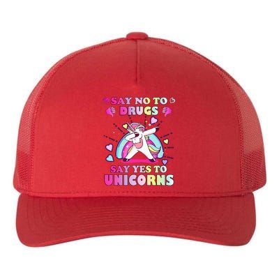 Red Ribbon Week Say No Drugs Say Yes to Unicorns Yupoong Adult 5-Panel Trucker Hat