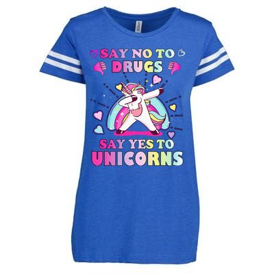 Red Ribbon Week Say No Drugs Say Yes to Unicorns Enza Ladies Jersey Football T-Shirt