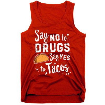 Red Ribbon Week Say No To Say Yes To Tacos Taco Tank Top