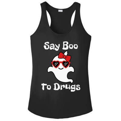 Red Ribbon Week Say Yes To Say Boo To Halloween Say Boo Ladies PosiCharge Competitor Racerback Tank