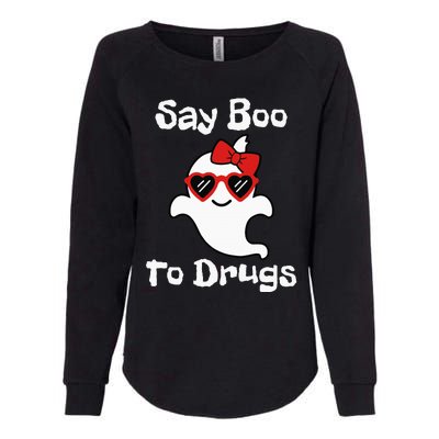 Red Ribbon Week Say Yes To Say Boo To Halloween Say Boo Womens California Wash Sweatshirt