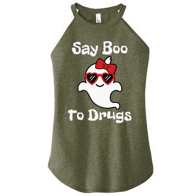 Red Ribbon Week Say Yes To Say Boo To Halloween Say Boo Women's Perfect Tri Rocker Tank