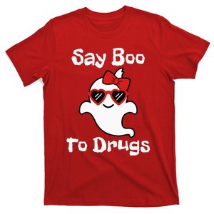 Red Ribbon Week Say Yes To Say Boo To Halloween Say Boo T-Shirt