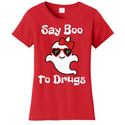 Red Ribbon Week Say Yes To Say Boo To Halloween Say Boo Women's T-Shirt