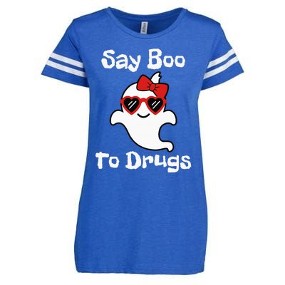 Red Ribbon Week Say Yes To Say Boo To Halloween Say Boo Enza Ladies Jersey Football T-Shirt