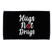 Red Ribbon Week Awareness Hugs Not Drugs  Ribbon Microfiber Hand Towel