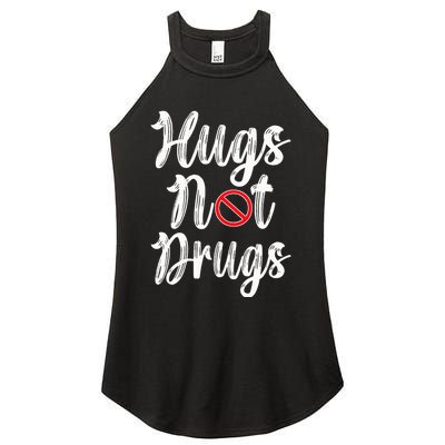 Red Ribbon Week Awareness Hugs Not Drugs  Ribbon Women's Perfect Tri Rocker Tank