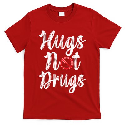 Red Ribbon Week Awareness Hugs Not Drugs  Ribbon T-Shirt