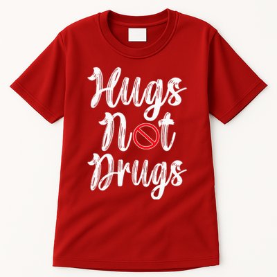 Red Ribbon Week Awareness Hugs Not Drugs  Ribbon Tall T-Shirt