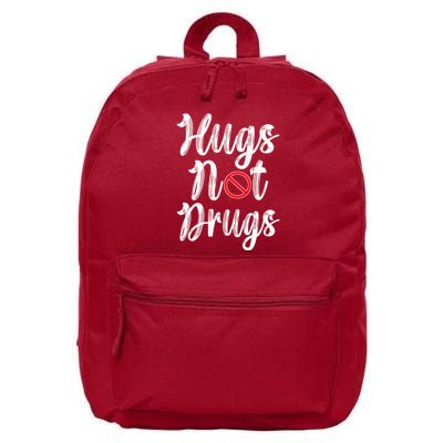 Red Ribbon Week Awareness Hugs Not Drugs  Ribbon 16 in Basic Backpack