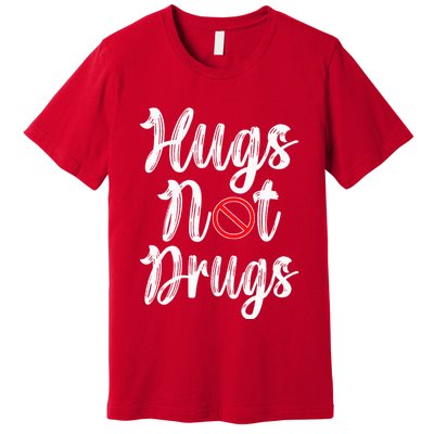 Red Ribbon Week Awareness Hugs Not Drugs  Ribbon Premium T-Shirt