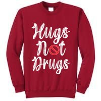 Red Ribbon Week Awareness Hugs Not Drugs  Ribbon Tall Sweatshirt
