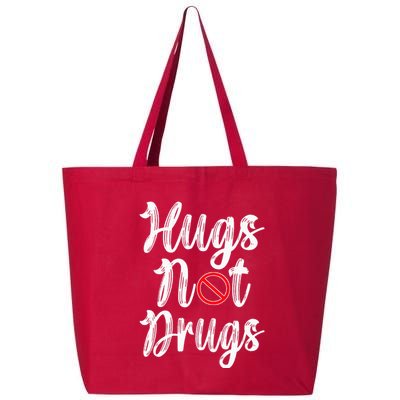 Red Ribbon Week Awareness Hugs Not Drugs  Ribbon 25L Jumbo Tote