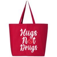 Red Ribbon Week Awareness Hugs Not Drugs  Ribbon 25L Jumbo Tote
