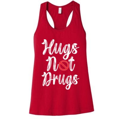 Red Ribbon Week Awareness Hugs Not Drugs  Ribbon Womens Tank Top