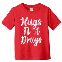 Red Ribbon Week Awareness Hugs Not Drugs  Ribbon Toddler T-Shirt