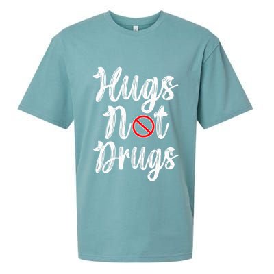 Red Ribbon Week Awareness Hugs Not Drugs  Ribbon Sueded Cloud Jersey T-Shirt