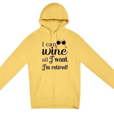 Retired Retirement Wine Gift Premium Pullover Hoodie