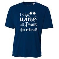 Retired Retirement Wine Gift Cooling Performance Crew T-Shirt