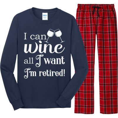 Retired Retirement Wine Gift Long Sleeve Pajama Set